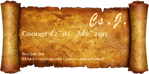 Csongrádi Jázon névjegykártya